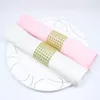 100 Pcs Napkin Rings for Wedding Napkin Holders Rhinestone Chair Sashes Banquet Dinner Christmas Table Decoration