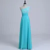 Кружева шифон линия невесты платья 2019 Turquoise Длинные свадебные платья для гостей New горничной честь Gowns