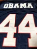 President #44 Barack Obama 44th US America Football Jersey Men's Jerseys Nave Blue S-3XL Hög kvalitet