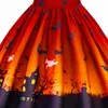 Призрак печататься ребенка девочки кружева платье с коротким рукавом детей Хэллоуин одеваются косплей юбки