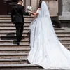 Taglia vintage più abiti da ballo principessa abiti da spalla abiti pieghe di abiti eleganti vestito di nozze a buon mercato