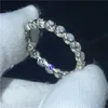 Choucong Classic Promise Finger Ring 100% vero argento sterling 925 5A cz Fedi nuziali di fidanzamento per le donne Fine Jewelry
