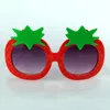 Lunettes de soleil fruits pour enfants, monture en forme de fraise, lunettes de soleil coupées pour enfants, Style ananas, lunettes de fête, vente en gros
