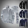 Chándales sólidos 2020, conjuntos para hombre, sudadera, 2 piezas, conjunto de ropa deportiva para primavera y verano para hombre, chaqueta + Pantalones, chándal informal con cremallera para hombre