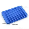 Multicolore Eau Drainage Anti Skid Box Savon Savon en silicone Plats Salle de bain Porte-savon Étui Accueil Fournitures de salle de bain 16 couleurs BC BH1105