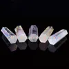 5pcs Cracked Engel Aura Regenbogen Quarz Wismut Titan Silizium Kristall selbst stehend 6 Facet Point Tower Obelisk Figurkugel, 3 "-3.5"