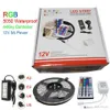 250M Christmas Gifts Led Strip Light RGB 5050 SMD 300Led Waterproof With 44Key Controller With 12V 5A Power Retail Package 250 meter By DHL