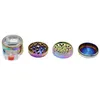 Smoking Pipes New Type 4-Layer Wind Blade Cover with Drawer Dazzling Color Smoke Grinder 63mm Zinc Alloy Smoke Grinder