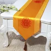 300x33 cm Extra Long Happy Dinner Table Runner Latest Chinese Silk Brocade Ethnic Table Cloth Home Decor Damask Rectangle Dining Table Mat