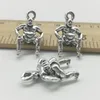 80 Uds. Colgantes de plata antigua de luchador de sumo, joyería DIY, collar, pulsera, pendientes, accesorios, 19*12mm, entrega de generación personalizada