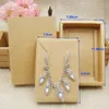 Gift Wrap 48pcs 4 5 3 15 1 0inch Kraft Paper Jewelry Display Box Custom Printed Necklace Pendant Earring Package Cardboard1227a