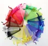 7*9cm Jewelry Bags MIXED Organza Jewelry Wedding Party favor Xmas Gift Bags Purple Blue Pink Yellow Black With Drawstring GB1505