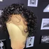 Короткий парик с стрижкой пикси, короткий боб 150 134, парик из человеческих волос на шнуровке спереди для чернокожих женщин, предварительно выщипанные с детскими волосами, натуральные Remy2885812