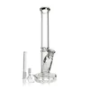 9mm straight tube bong water bong super thick glass water pipe Stable Circular Foot 16'' Old School Glass Bong Waterpipe Straight Tube