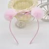 Baby Pom pom ball Hair hoop Hairband Accessories Girls pompons Head hoop headbands rabbit ears flocculus hair bands headwear FG110