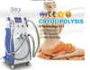Nyaste 3 Cryo Handle Cryolipolysy Cryotherapy 800W Ultraljud Vakuum Lipo Viktminskning Laser Fat Frysning Formande Kavitation Skönhetsmaskin