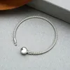 Personalisiertes Armband aus 925er-Sterlingsilber für Pandora-Schmuck, Silberseide, gewebtes Echtsilber, Damen-Herren-Geschenk mit Box