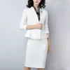 White Mother of the Bride Suits Slim Fit Women Business Suits Tuxedo Blazer For Wedding(Jacket+Pants)