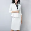 White Mother of the Bruid Suits Slim Fit Vrouwen Business Past Tuxedo Blazer voor Wedding (Jack + Pants)