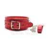 BDSM Leather Dog Collar Slave Bondage Belt With Chains Can Lockable, Fetish Erotic Sex Products Adult Toys For Woman Men Couples C18112701