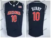 Hommes Vintage Arizona Wildcats Mike Bibby 10 College Basketball Jersey Bleu marine Mike Bibby University Maillots cousus