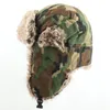 Chapeau russe Ushanka avec fausse fourrure, chapeaux de bombardier de l'armée soviétique, chapeau de trappeur de soldat d'hiver, Sports de plein air, ski chaud, Cap8203741