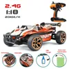 1/18 Skala RC Car 4CH Pojazdy terenowe Model zabawki 20 km/h szybki dirt rower elektryczny samochód zdalny dla dzieci zabawki