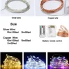 LED -ljussträng batteridrift med fjärrtimer vattentät silver koppartråd blinkande strängljus inomhus och utomhusbröllop sovsalito