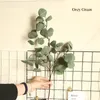 Symulacja Symulacja Ginkgo Green Liście Fałszywe Rośliny Dekoracji Jungle Akcesoria Układy ślubne Sztuczne zielona ściana