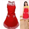 Новое милое платье для фартука Bib Flirty Vintage Kitchen Women Bowknot с карманными женщинами -рестораном кухни кухонные платья 650682