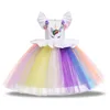 Le neonate vestono i bambini TUTU pizzo Tulle abiti da principessa estate dei cartoni animati Boutique bambini Vestiti 6 colori C4022