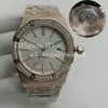 Herrens högsta kvalitet Diamond Watch Automatisk mekanisk rörelse Titta på alla rostfritt stål Swimming Super Bright Sapphire Glass Watch U1