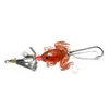 50pcs Sapo de borracha macia Pesca Lure baixo Simulação Eye crankbait 3D Sapo Spinner Colher Isca 6.2g Pesqueiro Acessórios