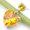 12 Pcs Wholesale Peridot Brazil Citrine Topaz Gemstone 925 Sterling Silver Wedding Pendant Weddings Jewelry fashion Women Jewelry