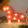 HOT LED das luzes de Natal da lâmpada bonito decoração da luz de forma abacaxi em casa na noite Quarto Crianças Abajur Flamingo Unicorn sem bateria