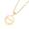 Pendentif Marshall rond tendance en acier inoxydable Marshall Island Jewelry