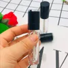 Tubo per lucidalabbra rotondo trasparente da 6,5 ml Tubi per balsamo per labbra vuoti Bianco Rosa Tappo nero Strumento per trucco Cilindro Tubo per rossetto F3865