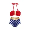 Kids Designer vestuário meninas swimwear moda verão crianças natação ternos suaves confortáveis ​​respirável dois pedaços conjunto 2020