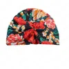 신생아 소프트 베이비 모자 매듭을 짓는 Bowknot Flower Print Cotton Caps Kids India Hats Turban Infant Head Wrap7663691