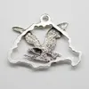 20pcs/Lot Big Eagle Tibet Silver Charms Pendants Jewelry DIY For Necklace Bracelet Earrings Retro Style 42x31mm