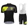 Scott equipe ciclismo manga curta camisa bib shorts define dos homens mtb bicicleta roupas esportivas verão roupas 3d gel almofada u121815