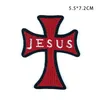 Cross Iron On Patch Embroidered Red Gothic Motorcycle Biker Vest Emblem