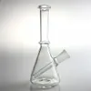 14mm Female Glass Bong Water Pipes with Hookah 6 Inch Thick Pyrex Clear Straight Recycler Bongs Mini Dab Beaker Oil Rigs for Smoking