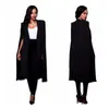 S-2XL Uzun Blazer Kadın Ceket Pelerin Takım Elbise Artı Boyutu Rüzgar Palto Panço Siper Şal Wrap Manteau Cape Giyim Rüzgarlık Yarık