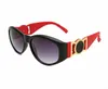 Óculos de sol marca popular para homens e mulheres rosto bonito Retro Sunglasses pernas Goggles 6Colors Proteção UV Óculos de sol