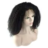 360 Lace Frontal Wigs Mongolian Afro Kinky Curly 130% Densitet Mänsklig Remy Hår Tjockände Full Wig Blekt Knots DiVA1
