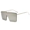 Partihandel-Hot Ins Populär Cool One Piece Dazzle Lens Glasögon Frame Wholesaiolet-Proof Metal Personlig Solglasögon Ram