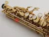 NEW YANAGISAWA S-WO10 B (B) Tone Högkvalitativ sopran Saxofon Brass Goldlack Sax med munstycke Väska och Tillbehör