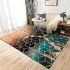 Mode Nordic Schrittweise Schattierung Grün Goldene Diamanten Drucken Tür Küche Matte Wohnzimmer Schlafzimmer Parlor Bereich Teppich Dekor Carpet256G