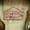 wooden home sign